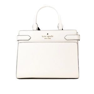 Kate Spade Staci Small Satchel in Parchement White